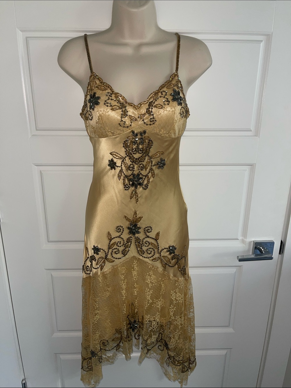 ✨Vintage Gold SUE WONG Fairy Dress size 2✨